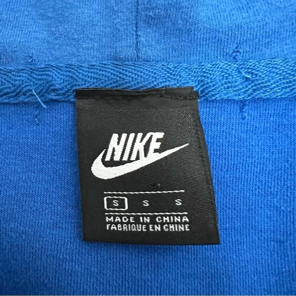 Nike Women’s Full Zip Hoodie Sweatshirt Sz Small Cobalt Blue Zipper Pocket - Picture 6 of 10